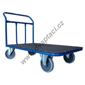 Plošinový vozík 1BRS 1200x700 mm, nosnost 600 kg, pevné madlo